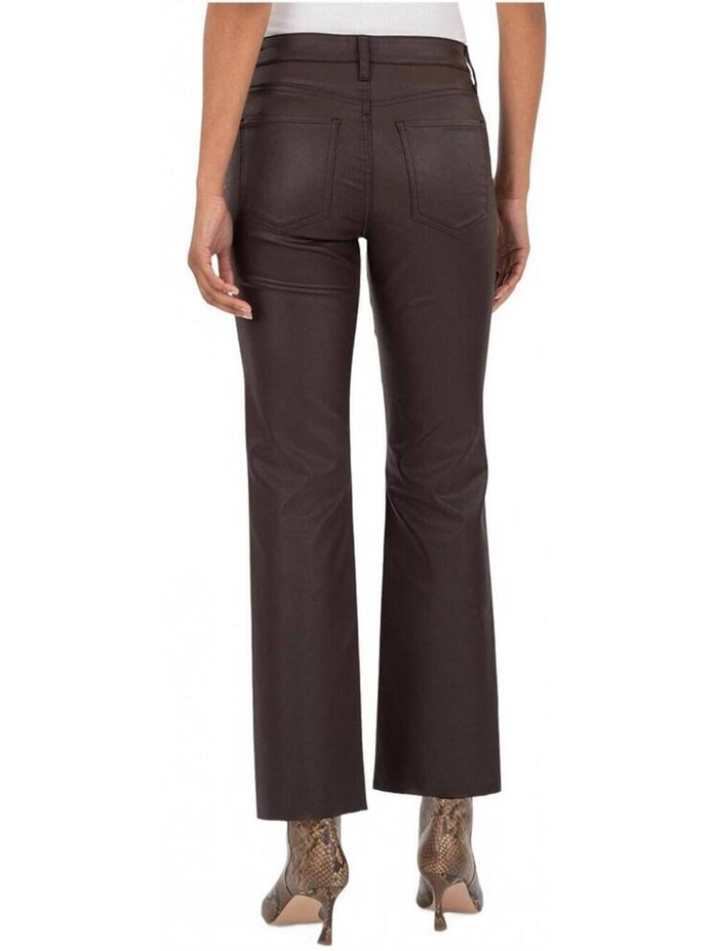 KUT FROM THE KLOTH Kelsey high rise ankle flare with raw hem jeans